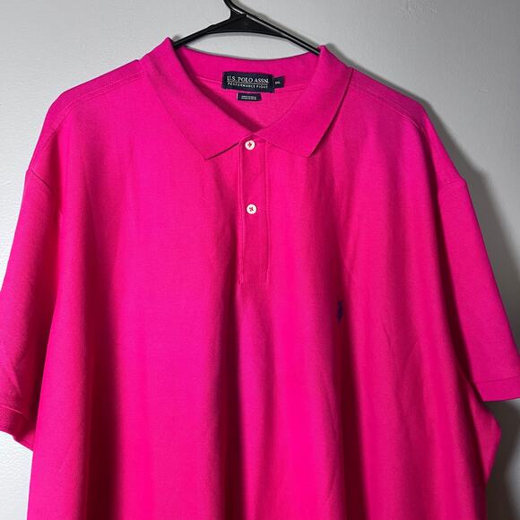 ✨U.S. Polo Assn Polo Shirt 2XL Pink Short Sleeve Collared Embroidered Casual - Picture 8 of 8